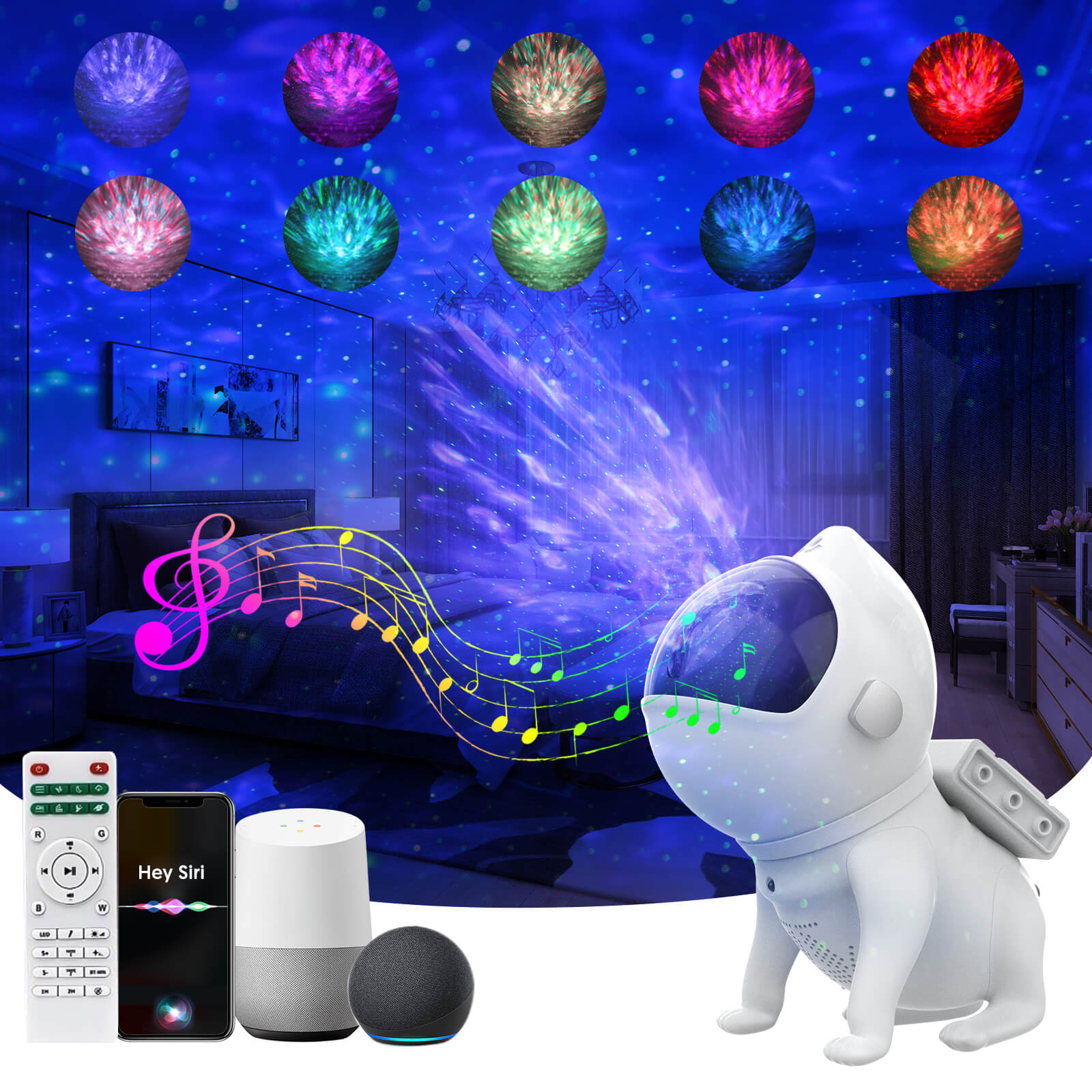 Projector Light With Remote Timer Bedroom Starlight Projector, Night  Lighting Projector With Bluetooth Speaker, Children's Adult Starlight  Projector N