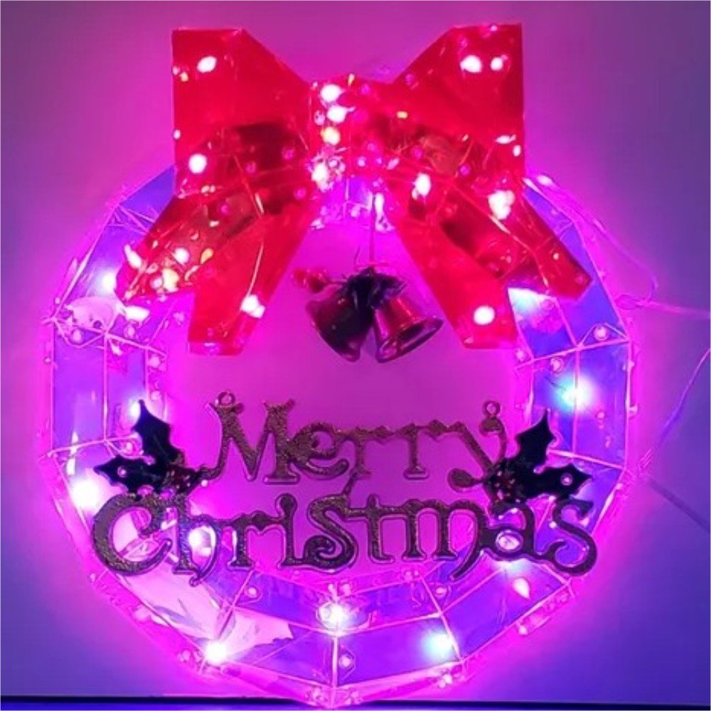 12in Pre-Lit Smart Christmas Wreath