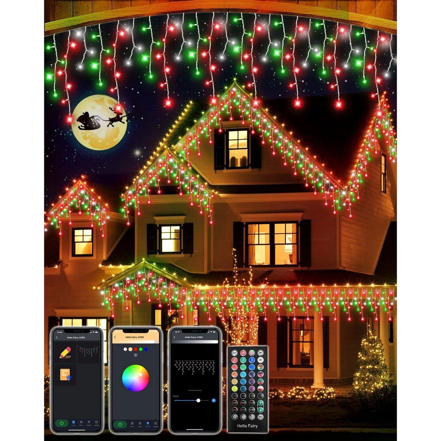 Smart Icicle Lights 99FT 897LEDs