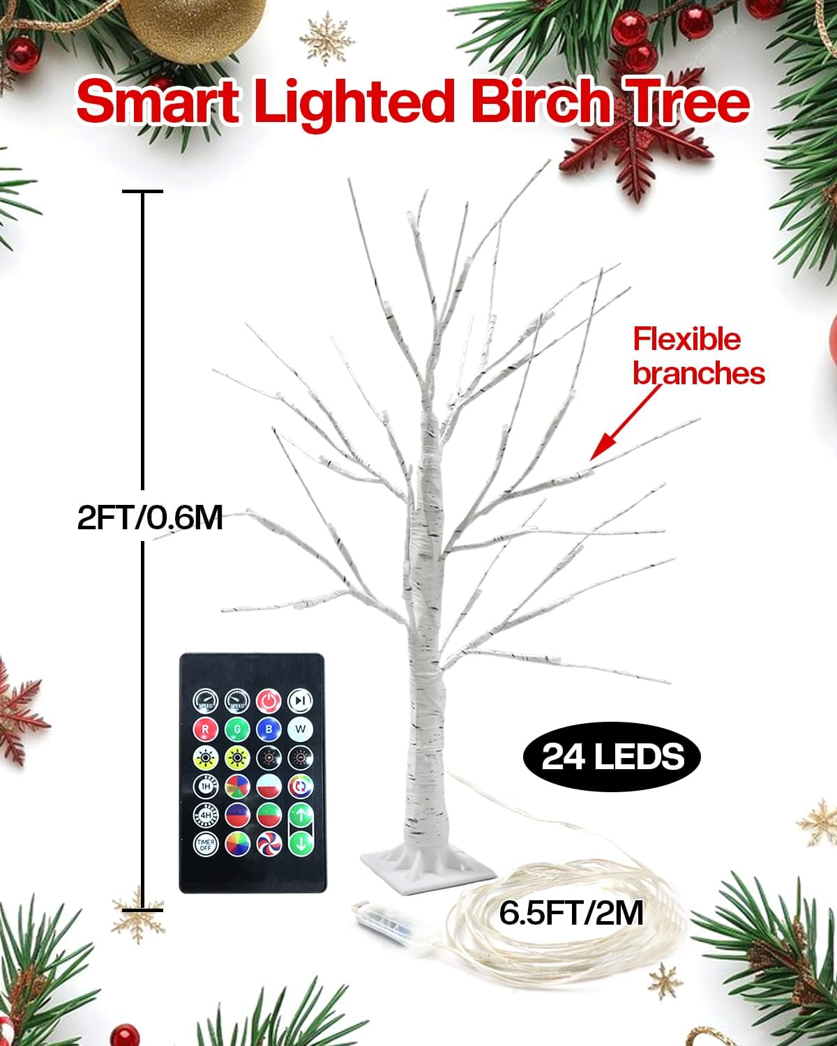 Smart Lighted Birch Tree/Cherry Tree