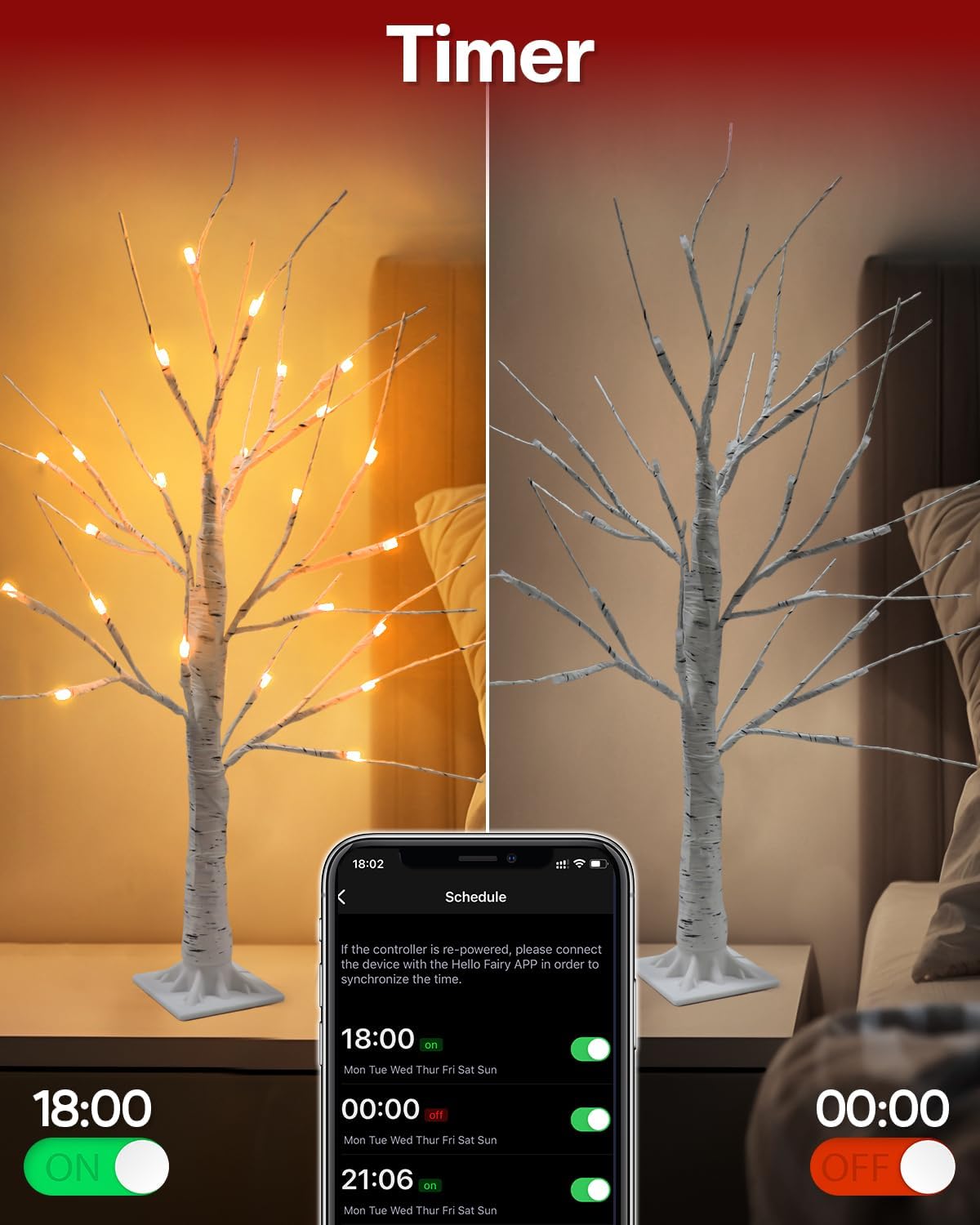 Smart Lighted Birch Tree/Cherry Tree