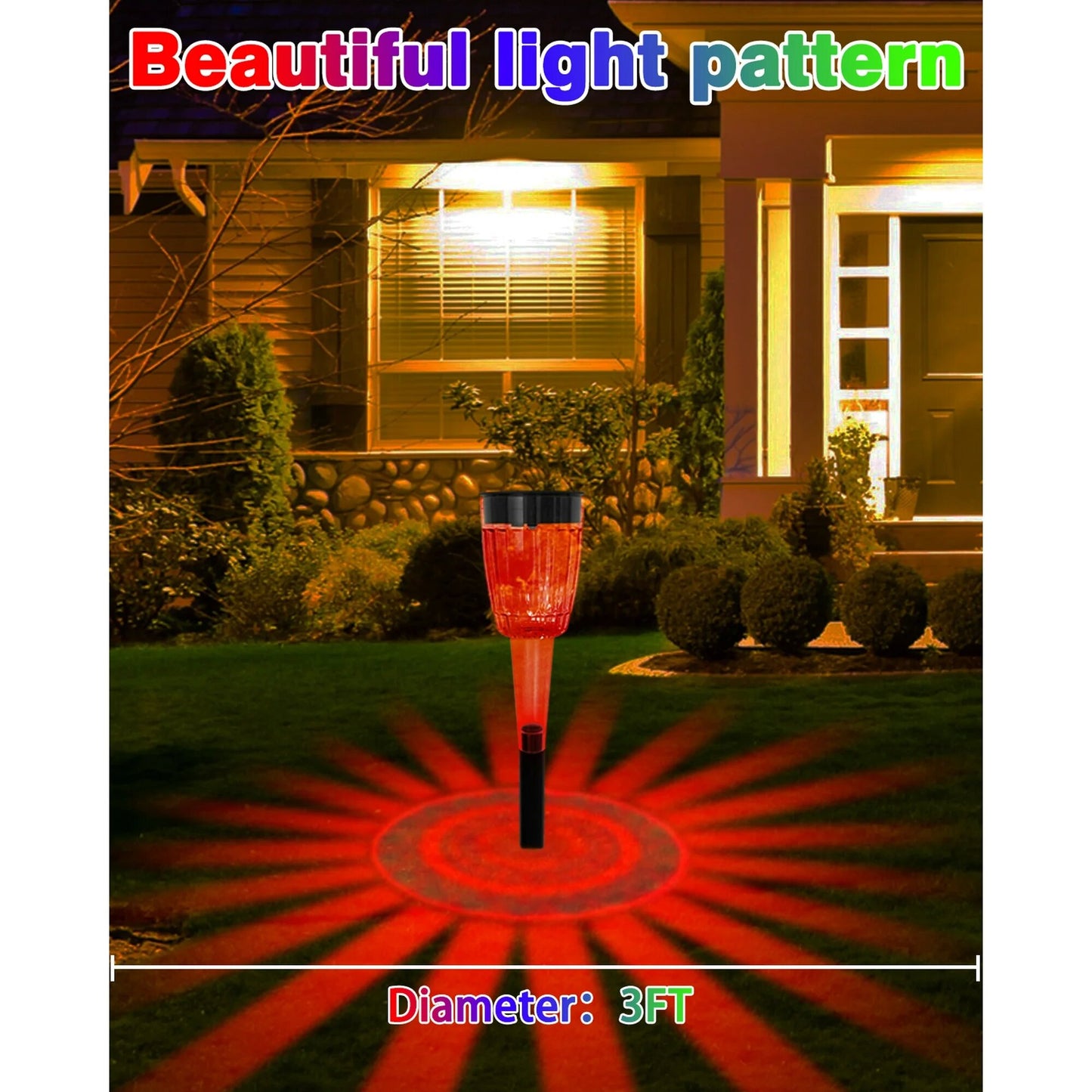 Solar Pathway Lights RGB Color Changing (8pcs/pack)