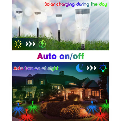 Solar Pathway Lights RGB Color Changing (8pcs/pack)