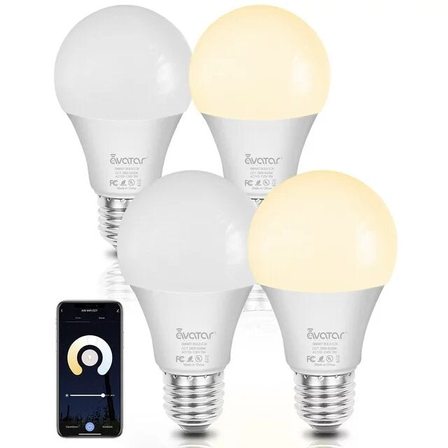 Smart Light Bulbs 9W A19 E26 - 4 Pack