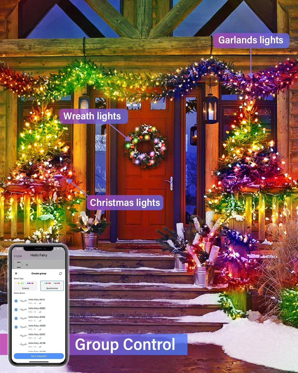 Smart Christmas Tree with Fairy Lights Mucis Sync 6ft High – AvatarControls