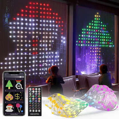 Smart Curtain Lights String with 400/540 RGB LEDs DIY Your Effects