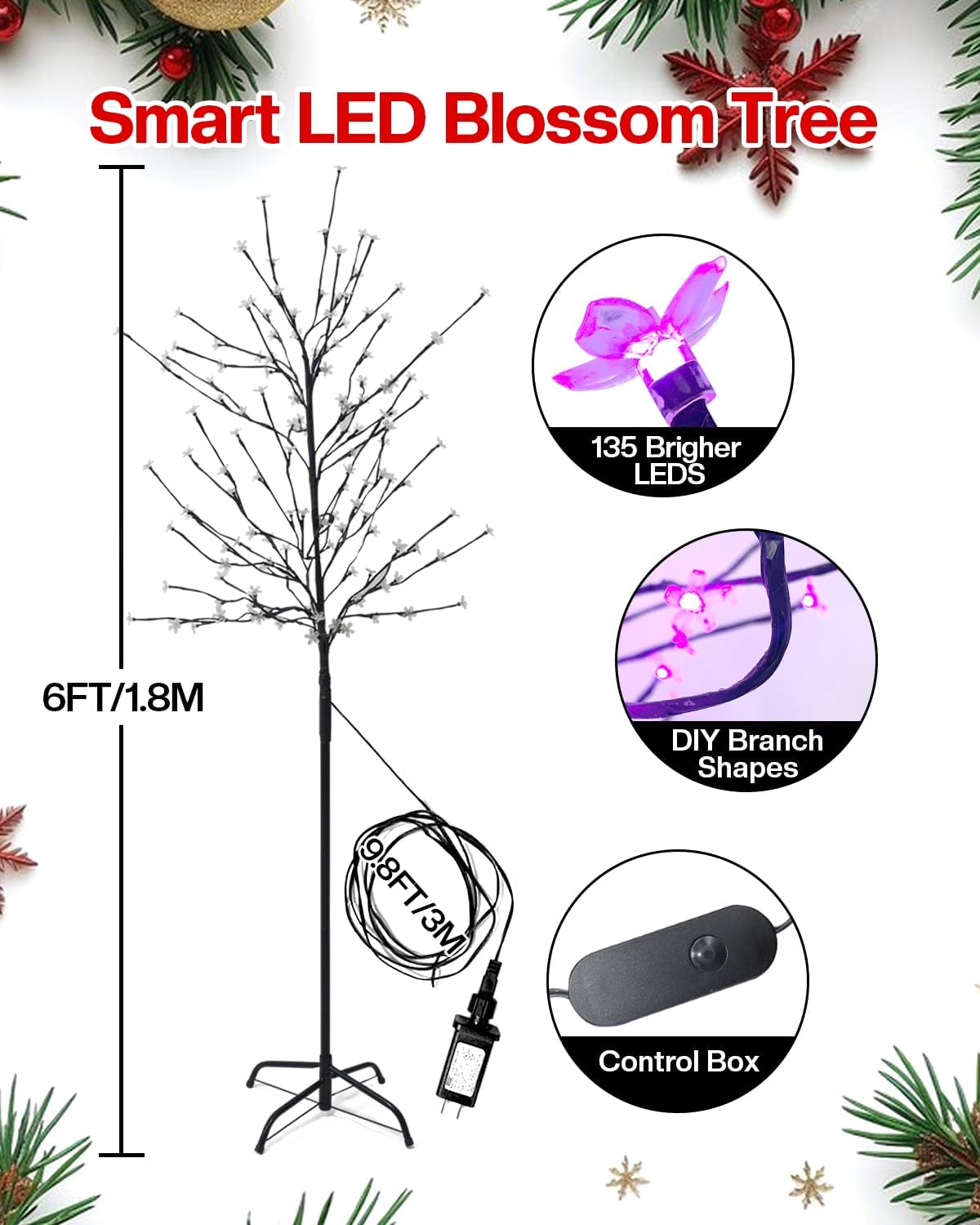 Smart Lighted Birch Tree/Cherry Tree