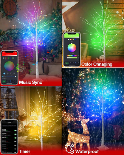 Smart Lighted Birch Tree/Cherry Tree