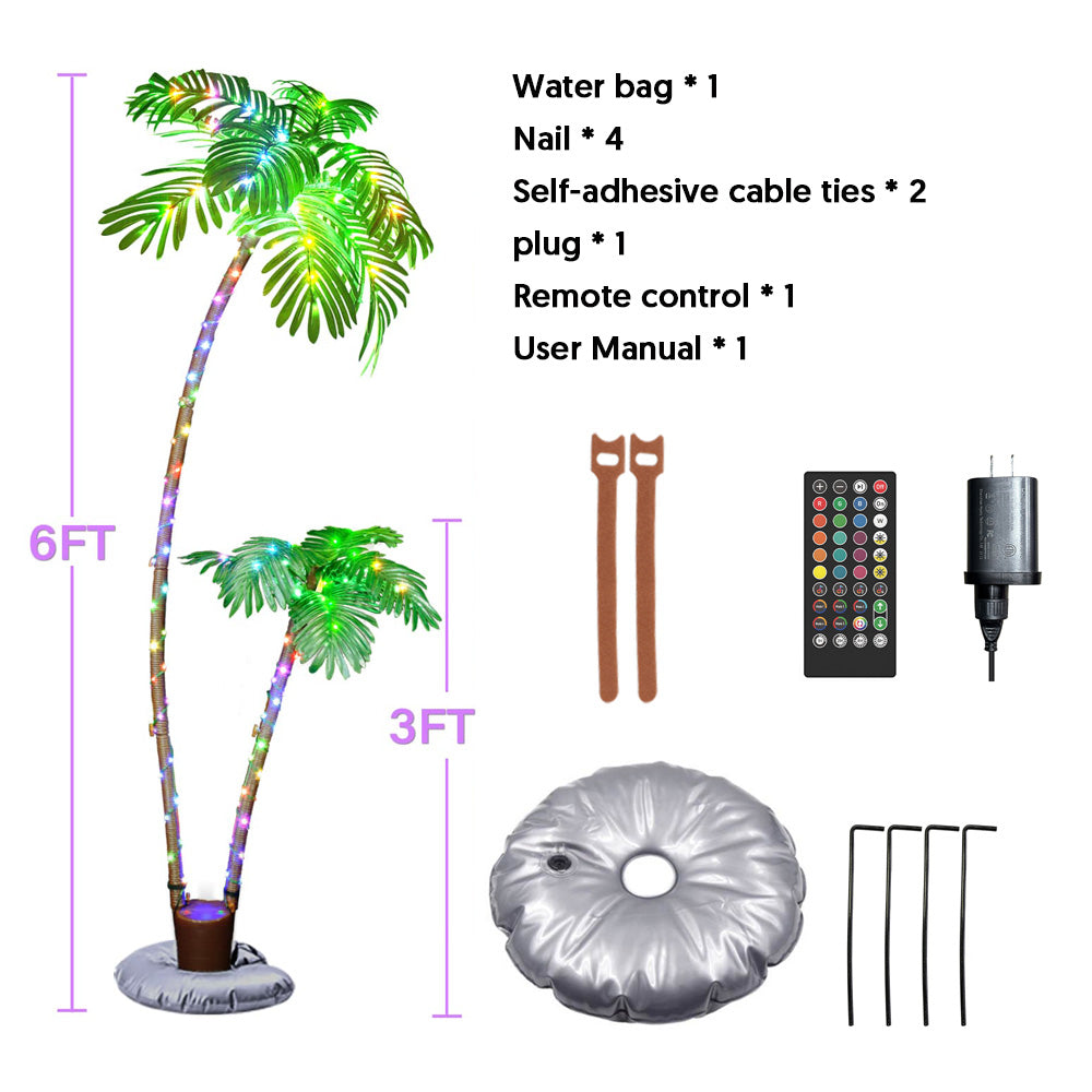 6FT/7FT Artificial Palm Trees with Smart Fairy Lights