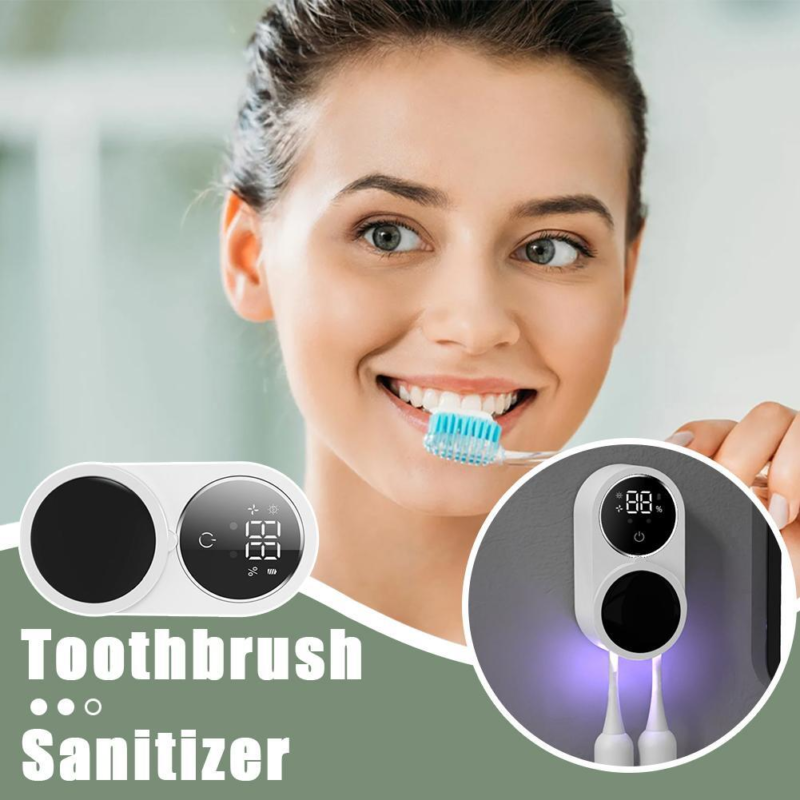 Rechargeable Cordless Wall Mounted UV Toothbrush Sanitizer Holder