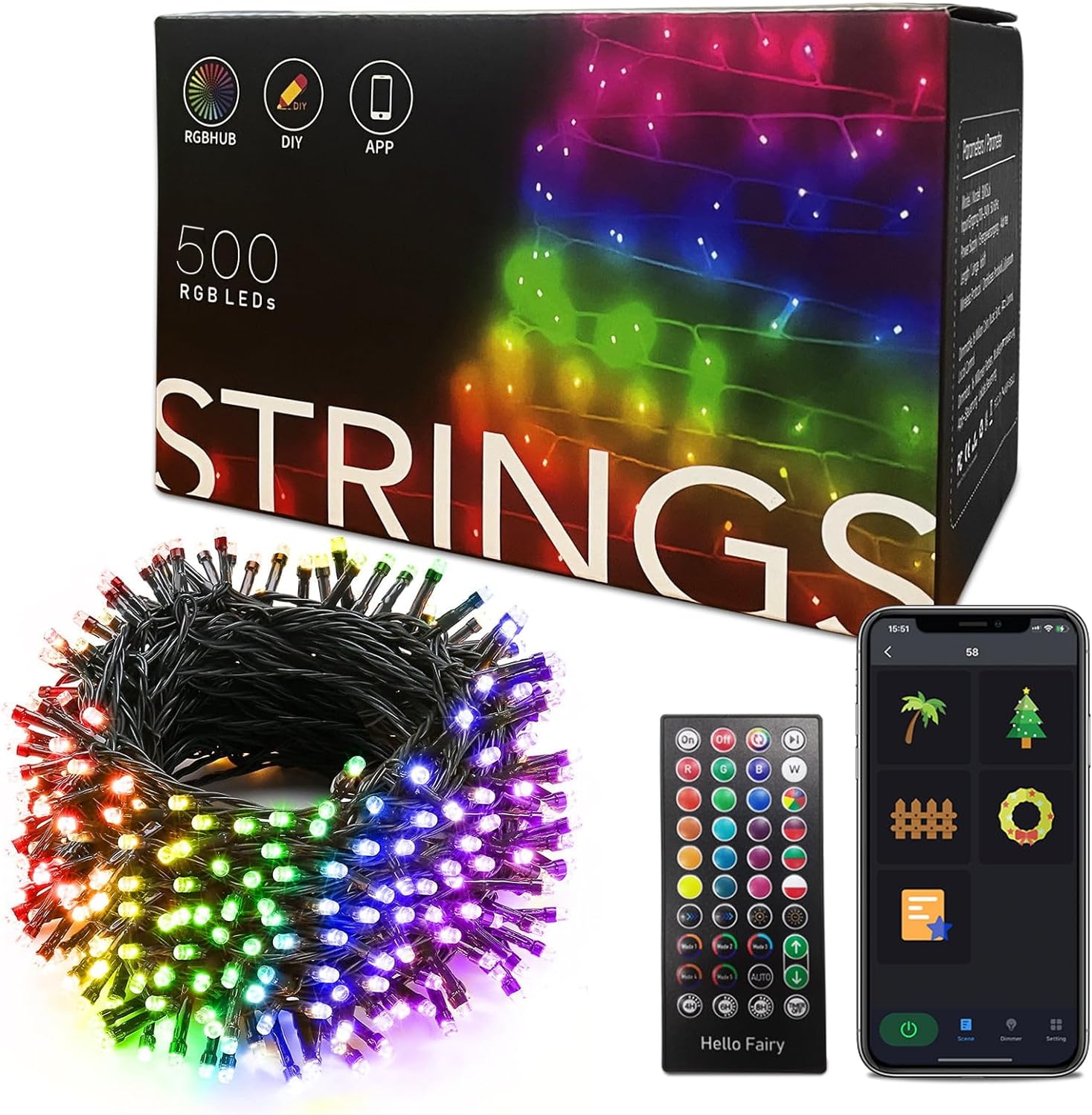 Smart led string on sale lights outdoor