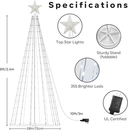 Smart LED Christmas Cone Tree Lights 6FT/8FT (2024 New)