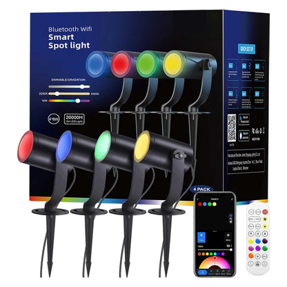 Outdoor Smart RGB Spot Lights 4PCS/Pack