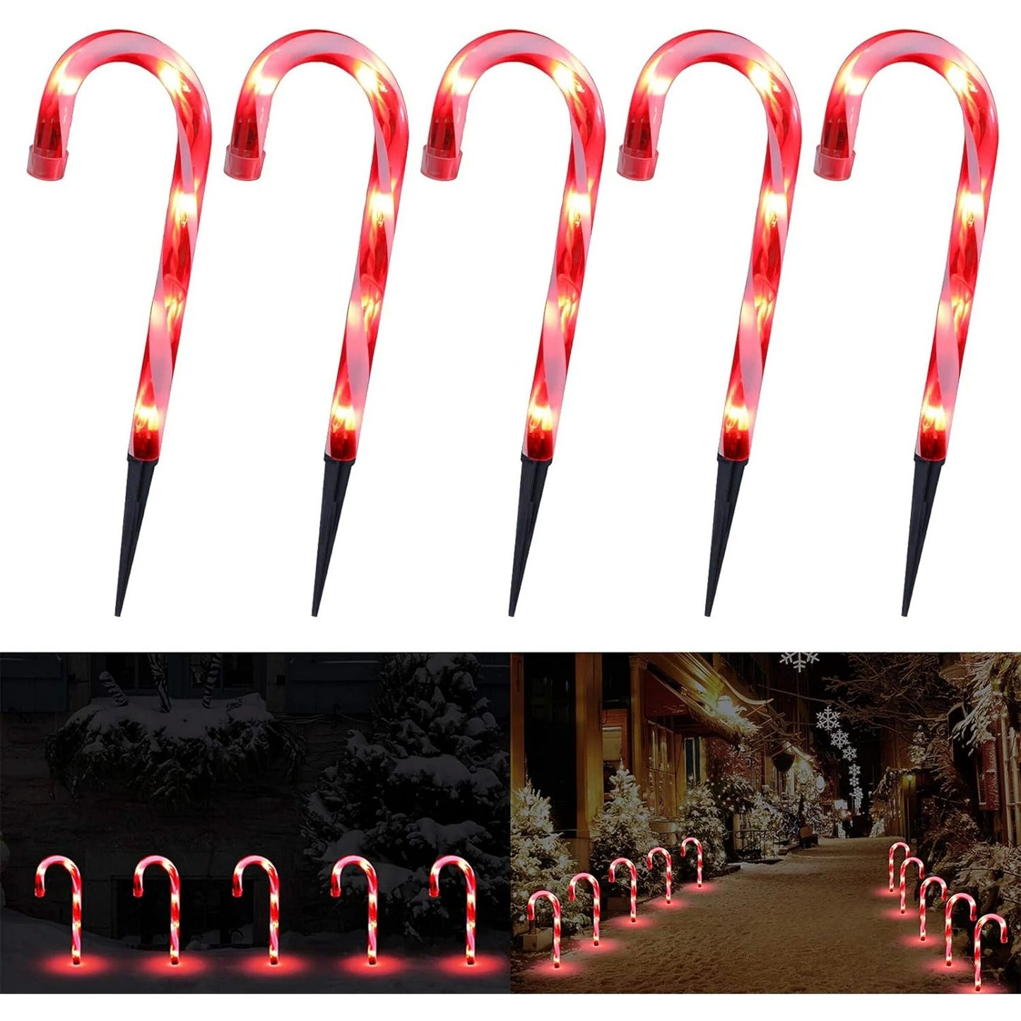 Christmas Candy Cane Pathway Lights(12pcs/pack)