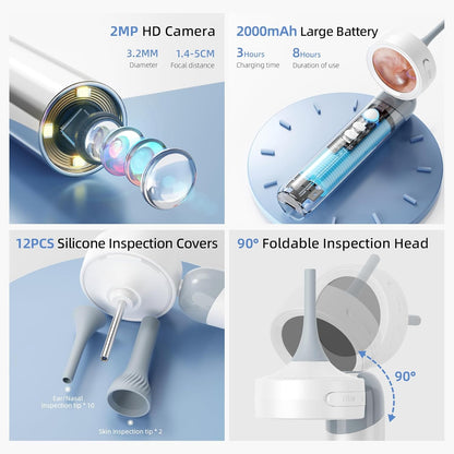 Smart Otoscope Ear Camera with Screen