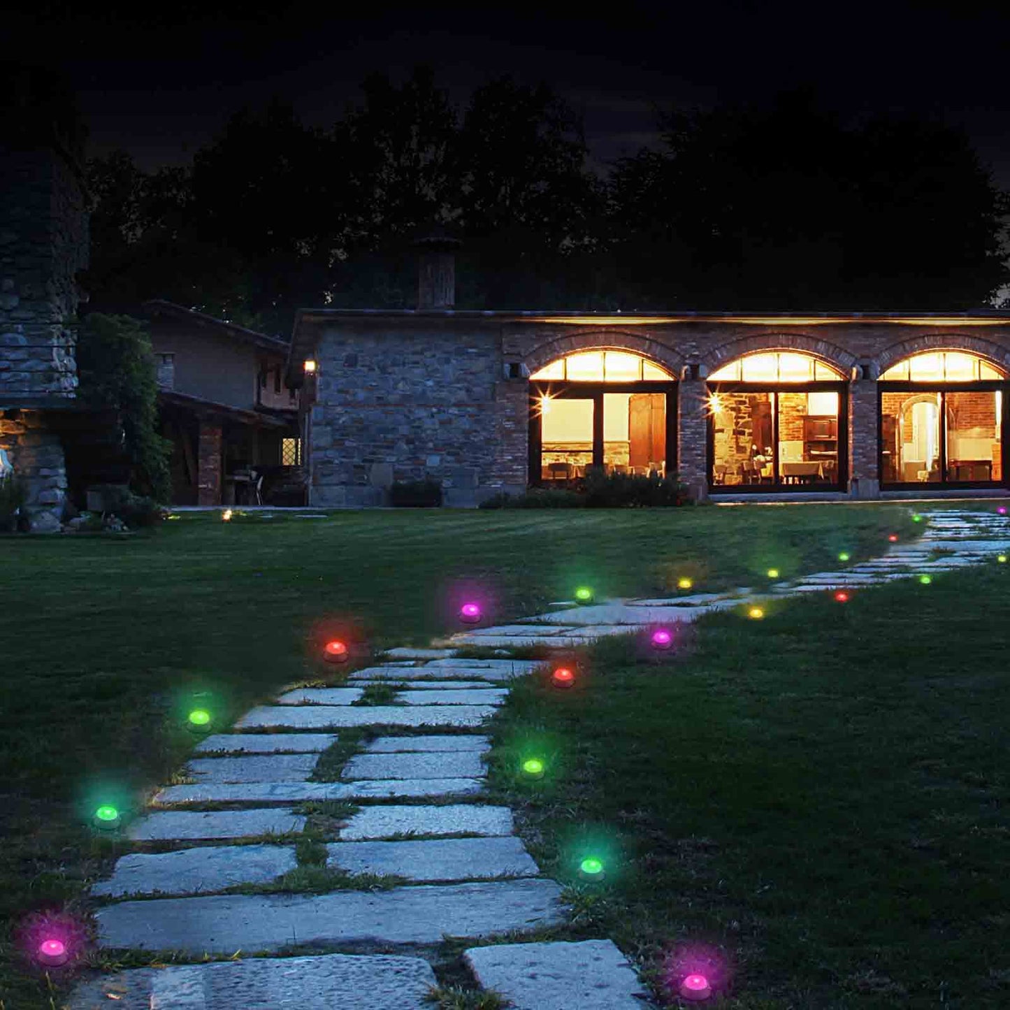 Outdoor Smart Ground Lights 46FT 15PCS/Pack