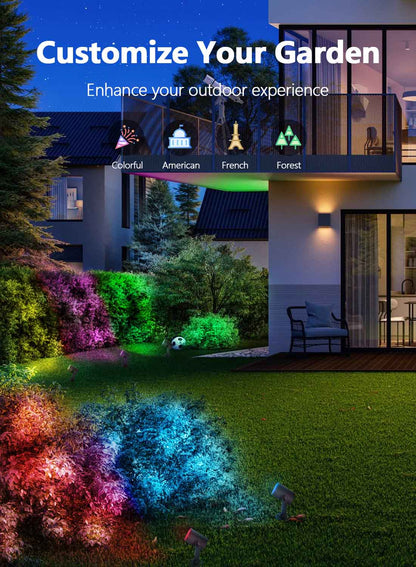 Outdoor Smart RGB Spot Lights 4PCS/Pack