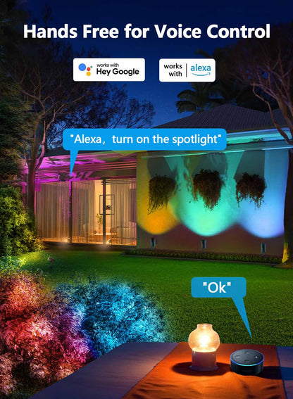 Outdoor Smart RGB Spot Lights 4PCS/Pack