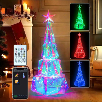 3.6FT Prismatic Iridescent Christmas Tree