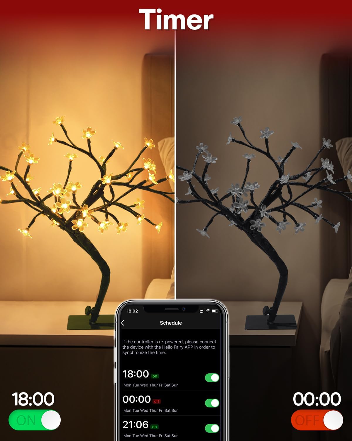 Smart Lighted Birch Tree/Cherry Tree