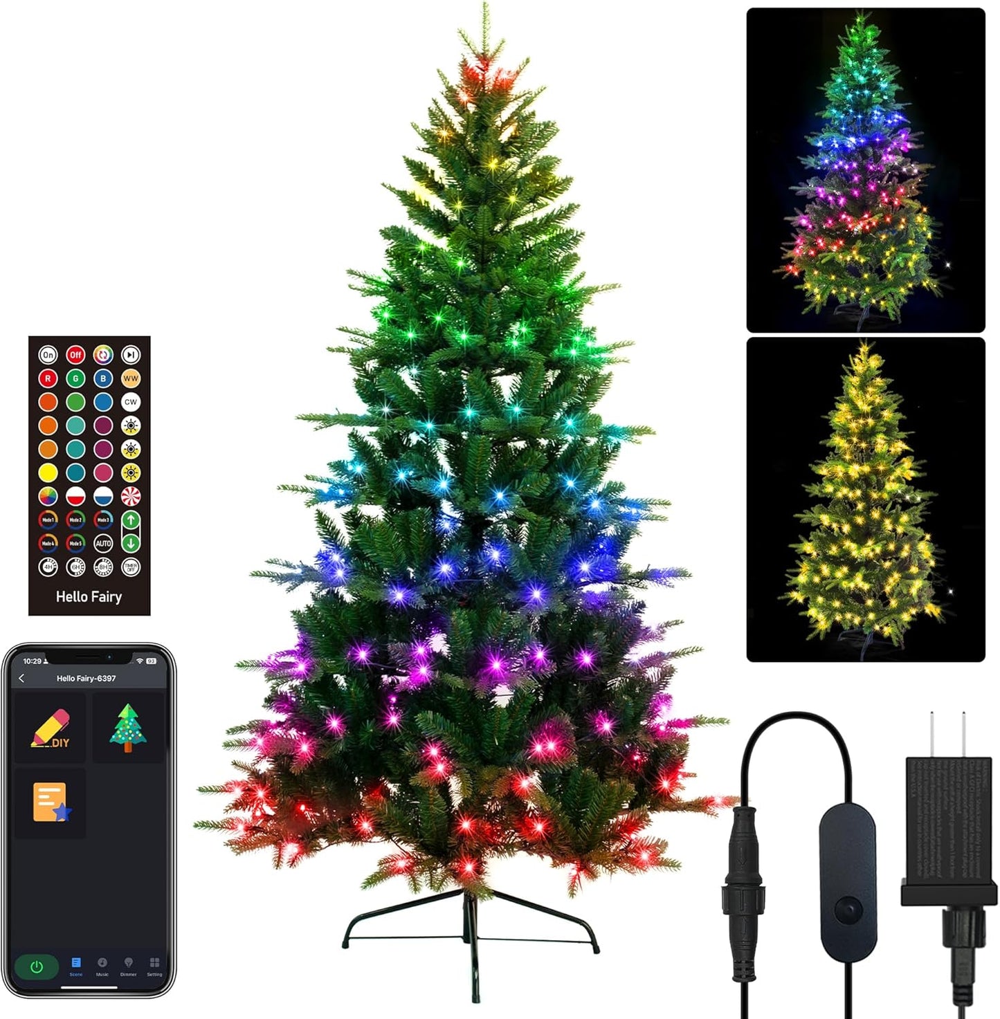 6FT Smart Prelit Artificial Christmas Tree