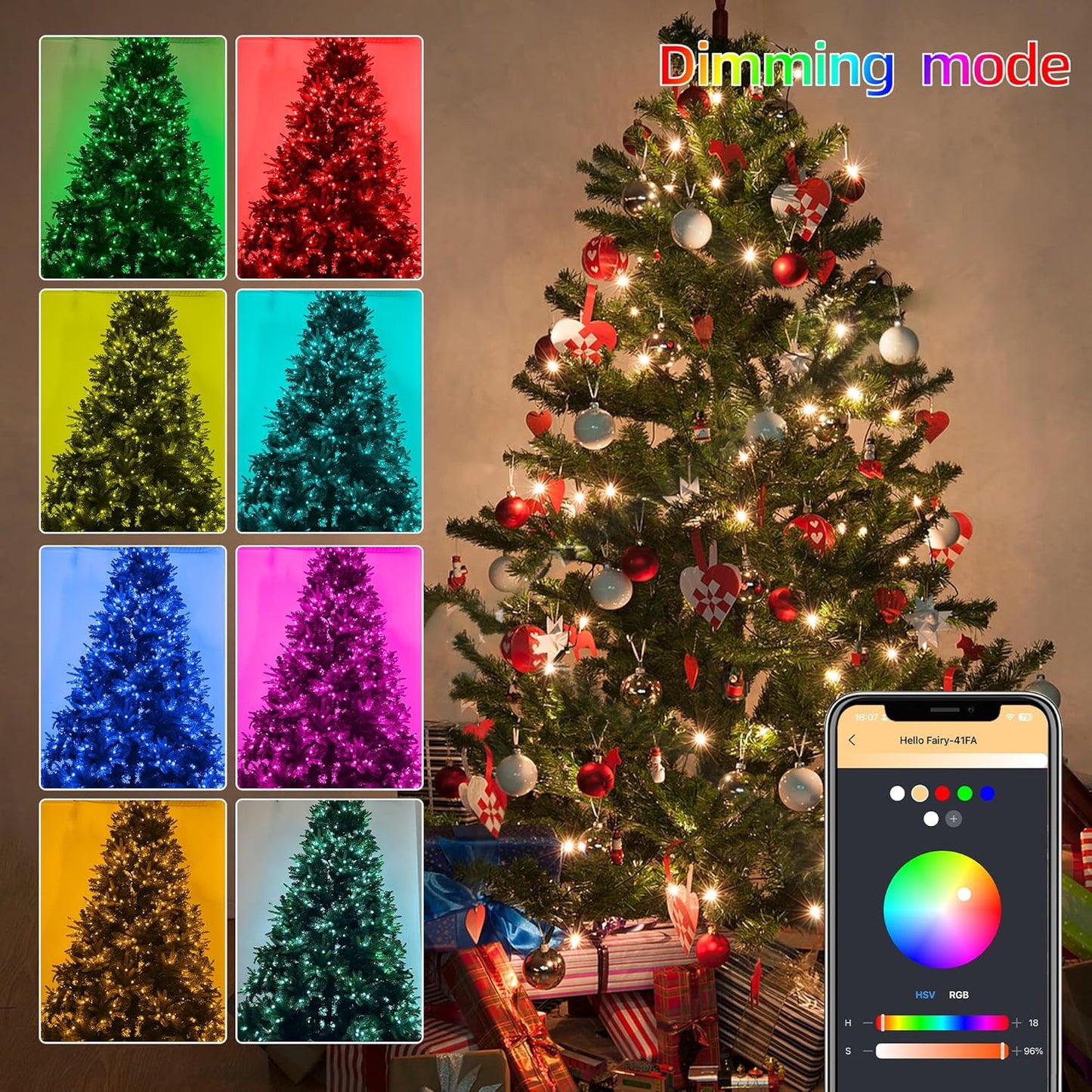 6FT Smart Prelit Artificial Christmas Tree