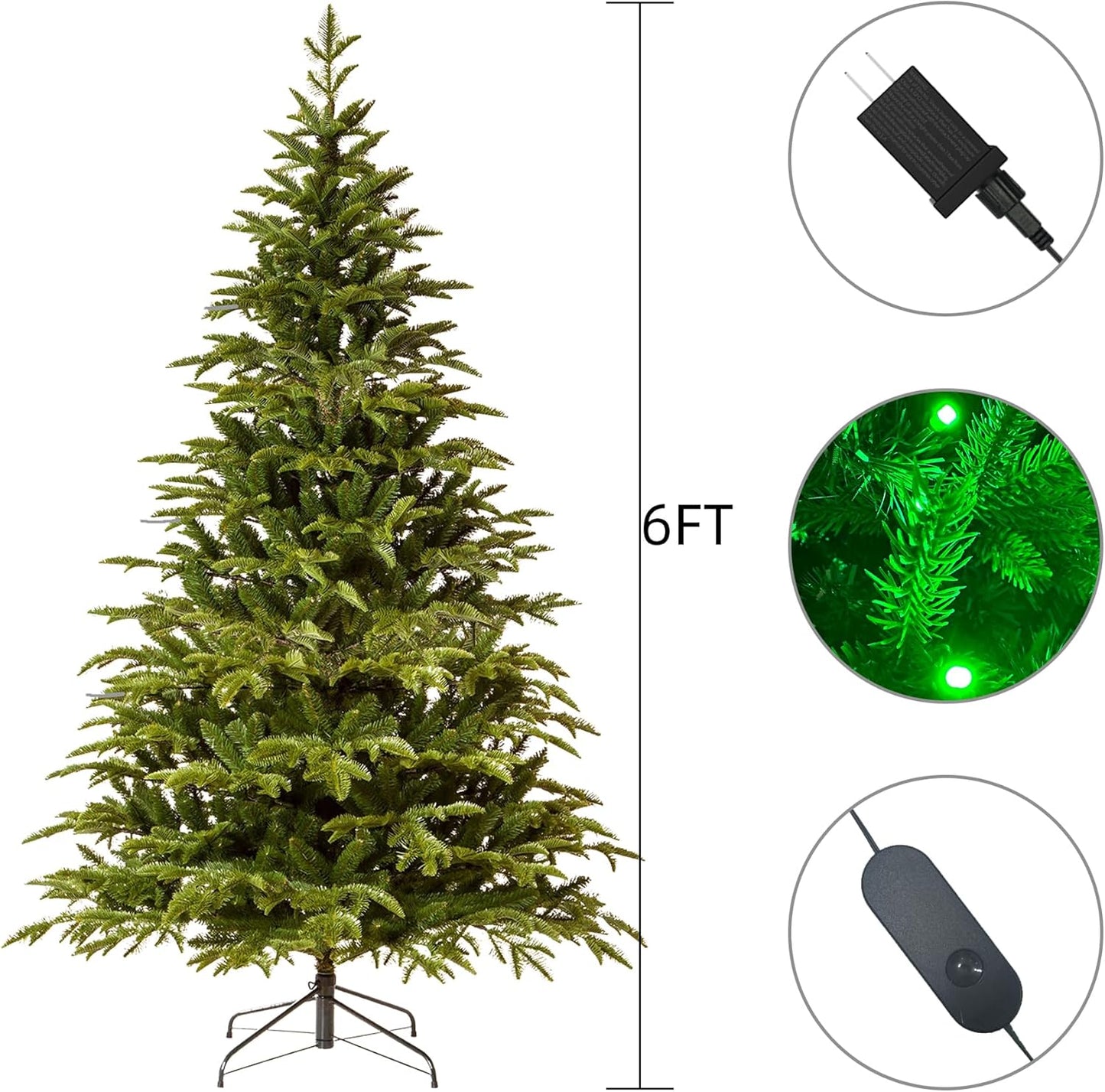 6FT Smart Prelit Artificial Christmas Tree