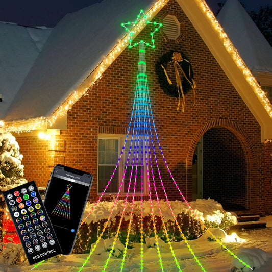 Smart Star Waterfall Lights 23FT 355LEDs