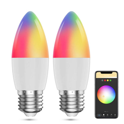 E27 C37 Smart WiFi Candle Bulb RGBCW 5W