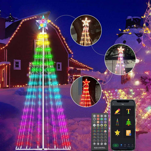 Smart LED Christmas Cone Tree Lights 6FT/8FT (2024 New)