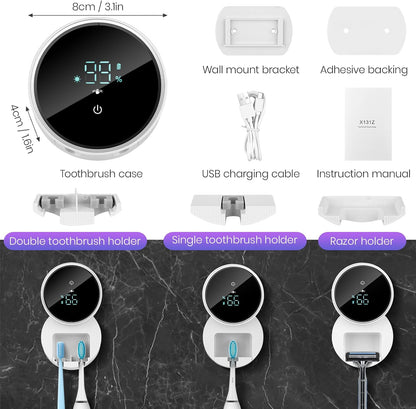 Smart Toothbrush UV Sanitizer Wall Mounted Holder & Cleaner