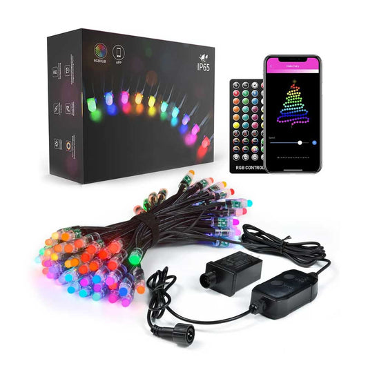 Outdoor String Lights Hello Fairy App Control 33FT/10M RGB 100LEDs