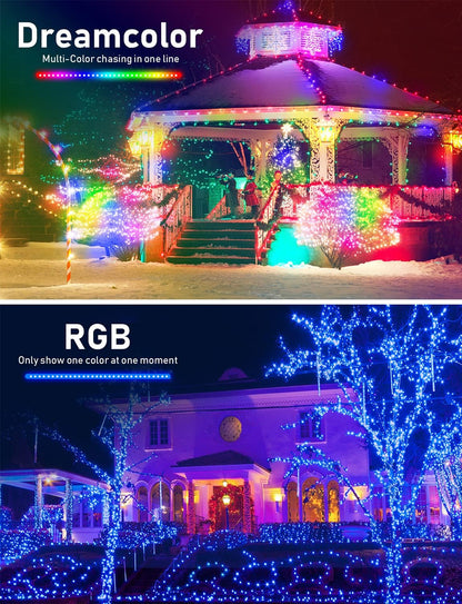 Outdoor String Lights Hello Fairy App Control 33FT/10M RGB 100LEDs