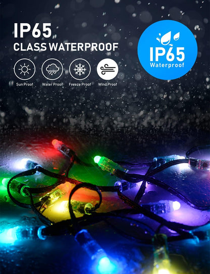 Outdoor String Lights Hello Fairy App Control 33FT/10M RGB 100LEDs