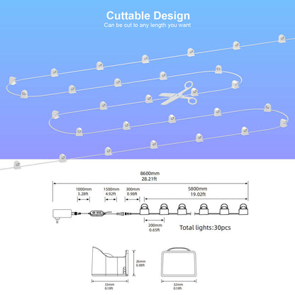 Indoor Smart String Downlights 28FT/30LEDs