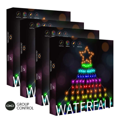 Waterfall Christmas Decorations Star String Lights (F5 LED Version)