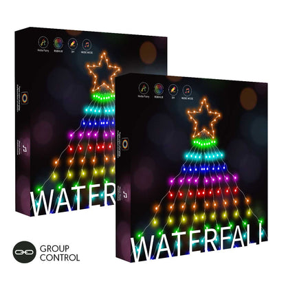 Waterfall Christmas Decorations Star String Lights (F5 LED Version)