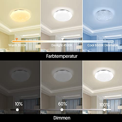 Smart LED Ceiling Lights with Remote RGBCW 36W AvatarControls