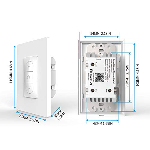 Bluetooth light clearance switch dimmer