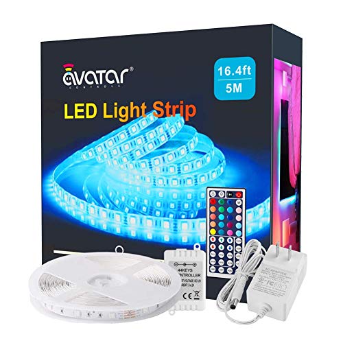 LED Strip Lights 16.4ft RGB+Warm Cool White with IR Remote